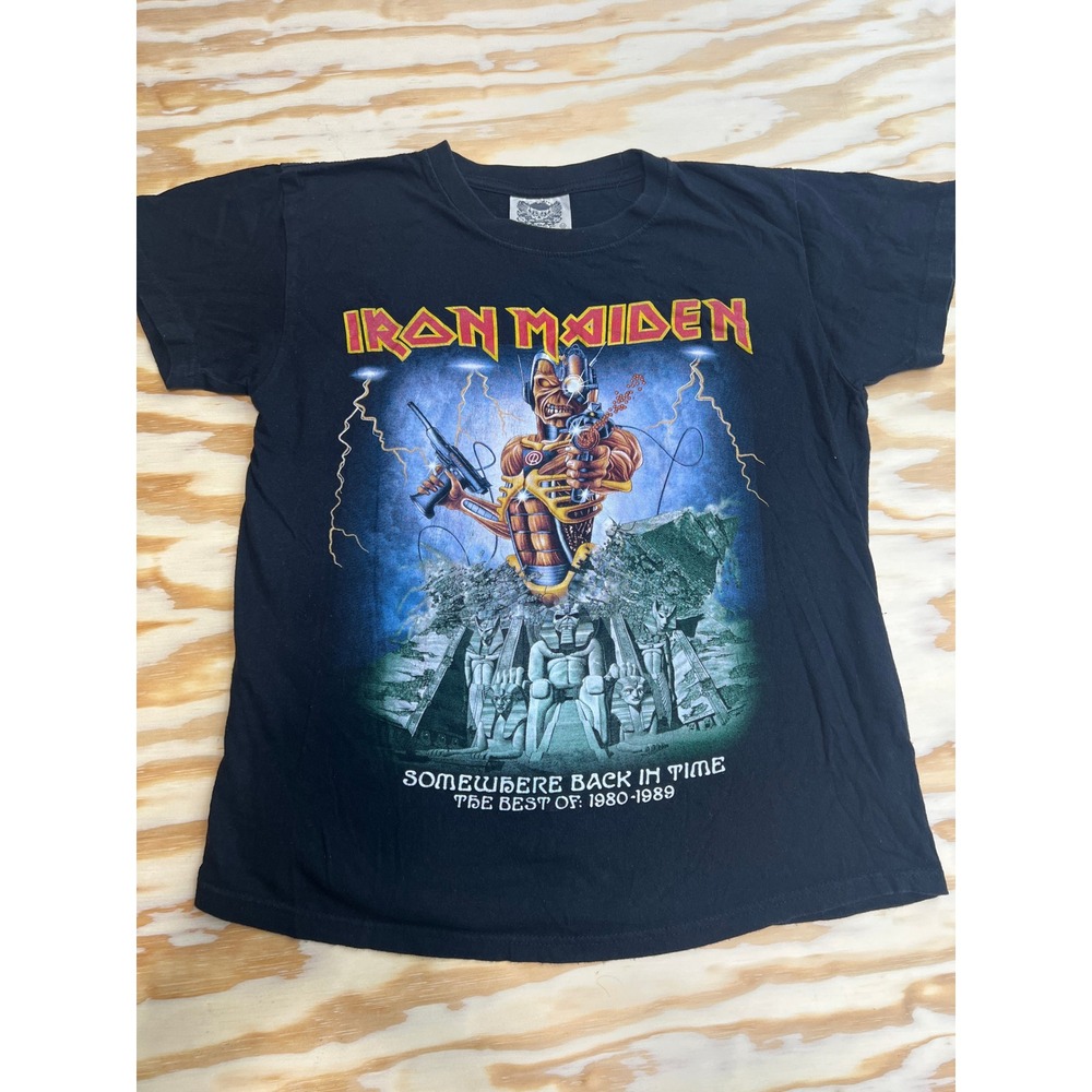 Iron Maiden Somewhere Back In Time The Best Of 1980-1989 Graphic Tee Black M